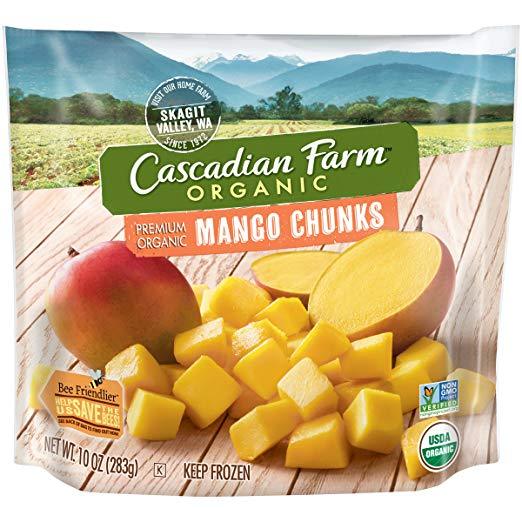 Premium Organic Mango Chunks, 10oz Bag (Frozen), Organically Farmed Frozen Fruit,
